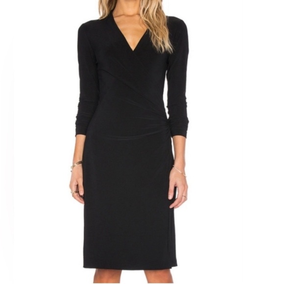 Norma Kamali - Long Sleeve Side Drape Dress - Black - Medium - New without tags - Picture 2 of 8